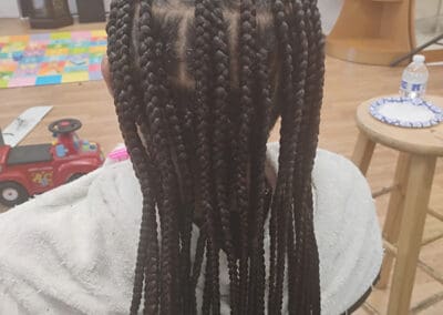 Woman with intricate braids