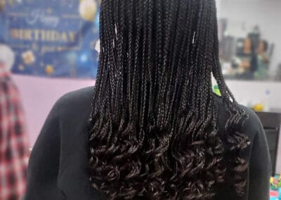 Woman with intricate braids